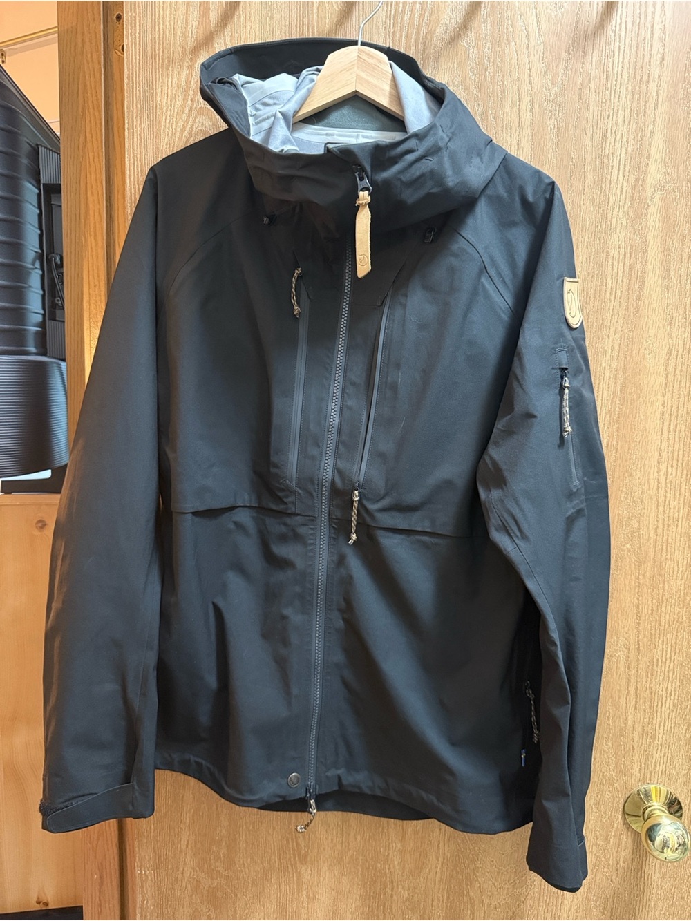 Fjallraven Women’s Keb Eco-Shell Jacket - Black, Size Large (Like New)